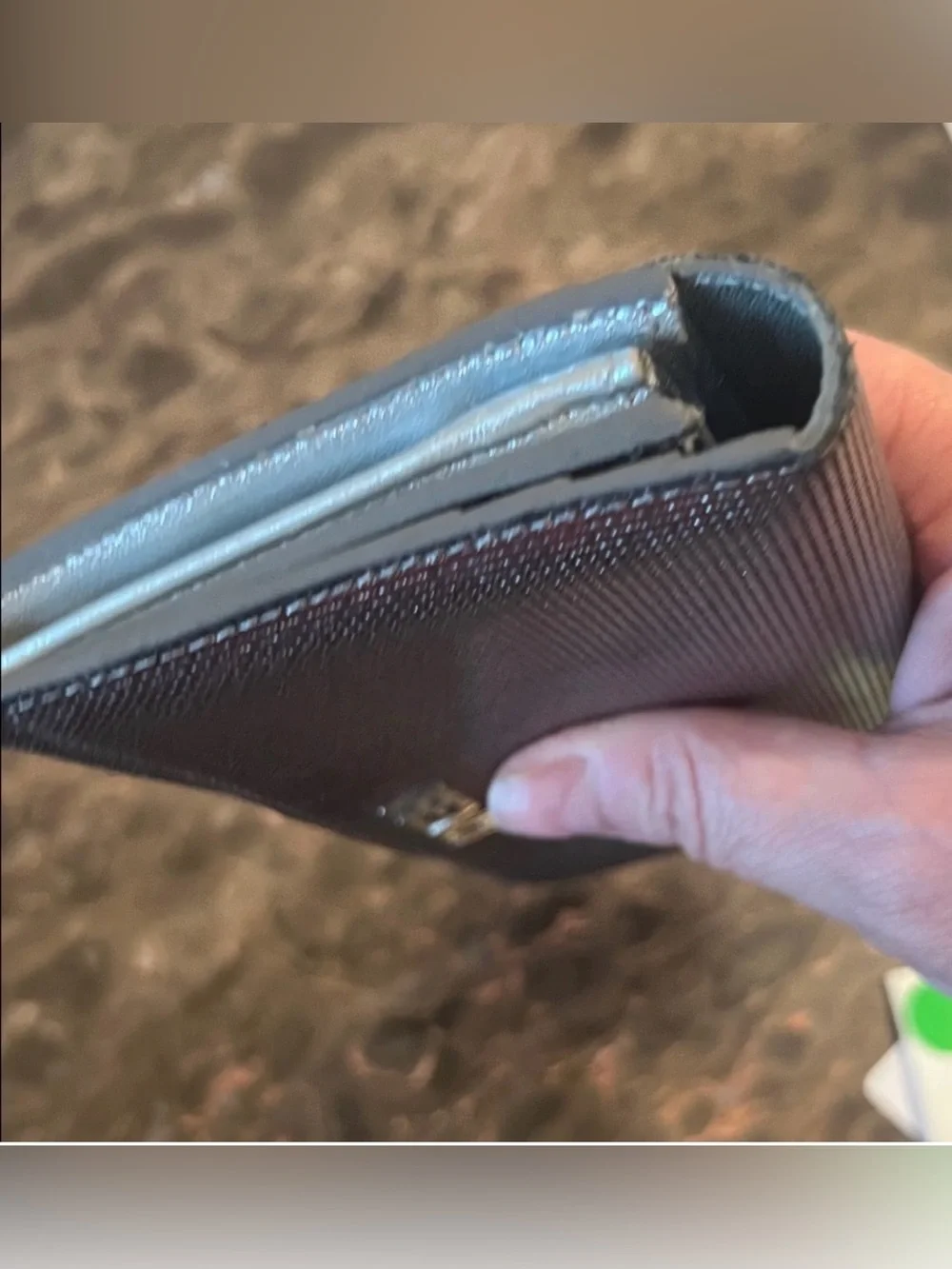 Fendi Silver Metallic Logo Wallet
